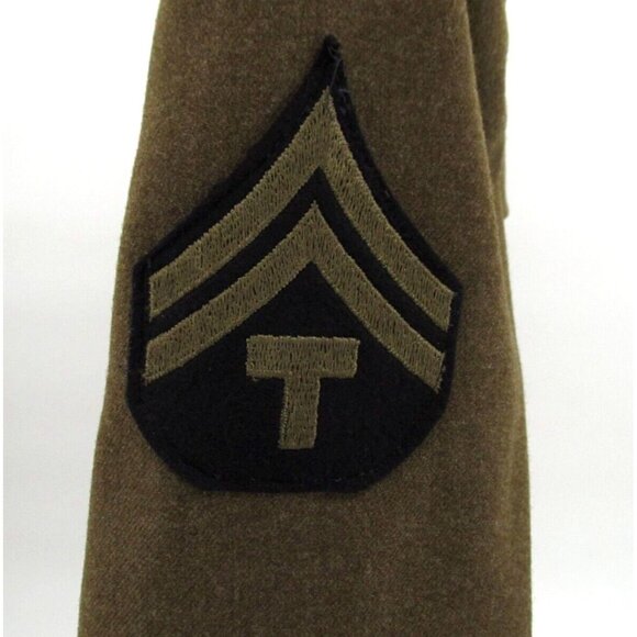 WWII US Army Air Corp Wool Jacket Olive 9th Army Utah Beach Northeast Europe 35L - Picture 11 of 15